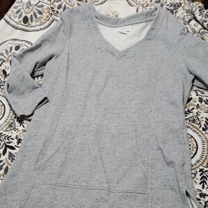 Liz Claiborne Heather Gray V-Neck Sweater